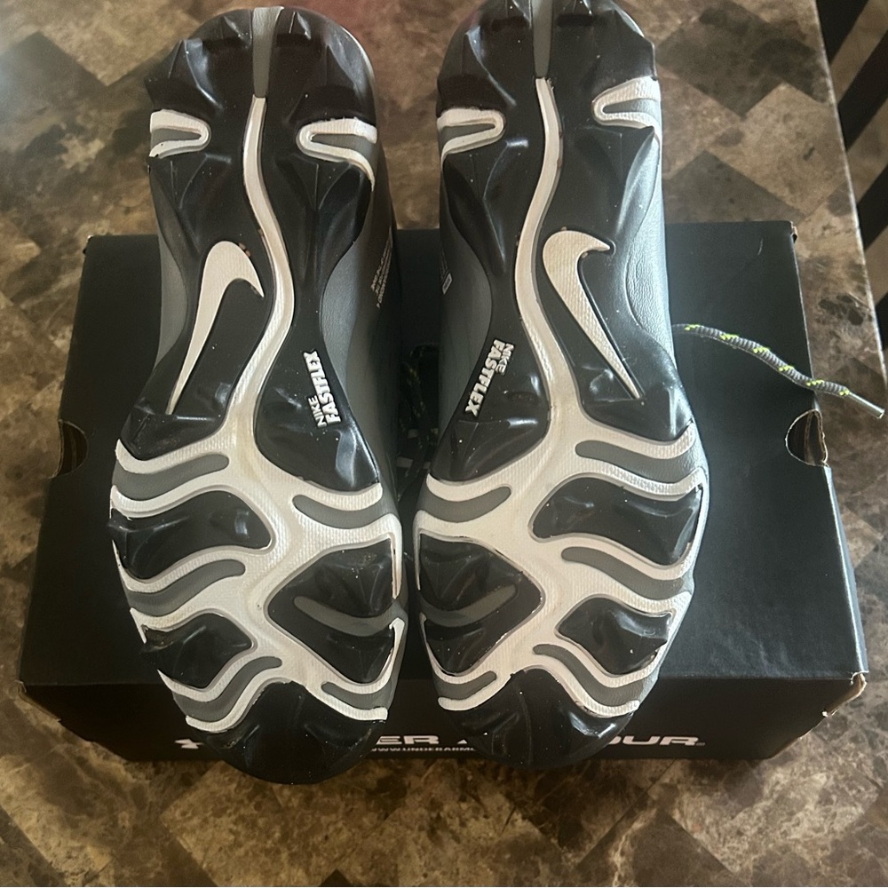 Under Armour Black and White Athletic Shoes with Zebra Pattern